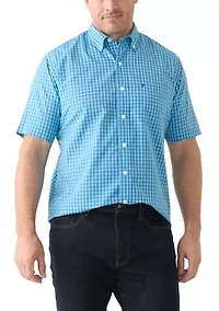 Big & Tall Gingham Plaid Woven Shirt