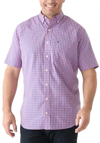 Big & Tall Gingham Plaid Woven Shirt