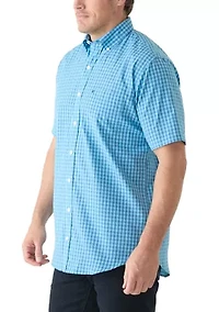 Big & Tall Gingham Plaid Woven Shirt