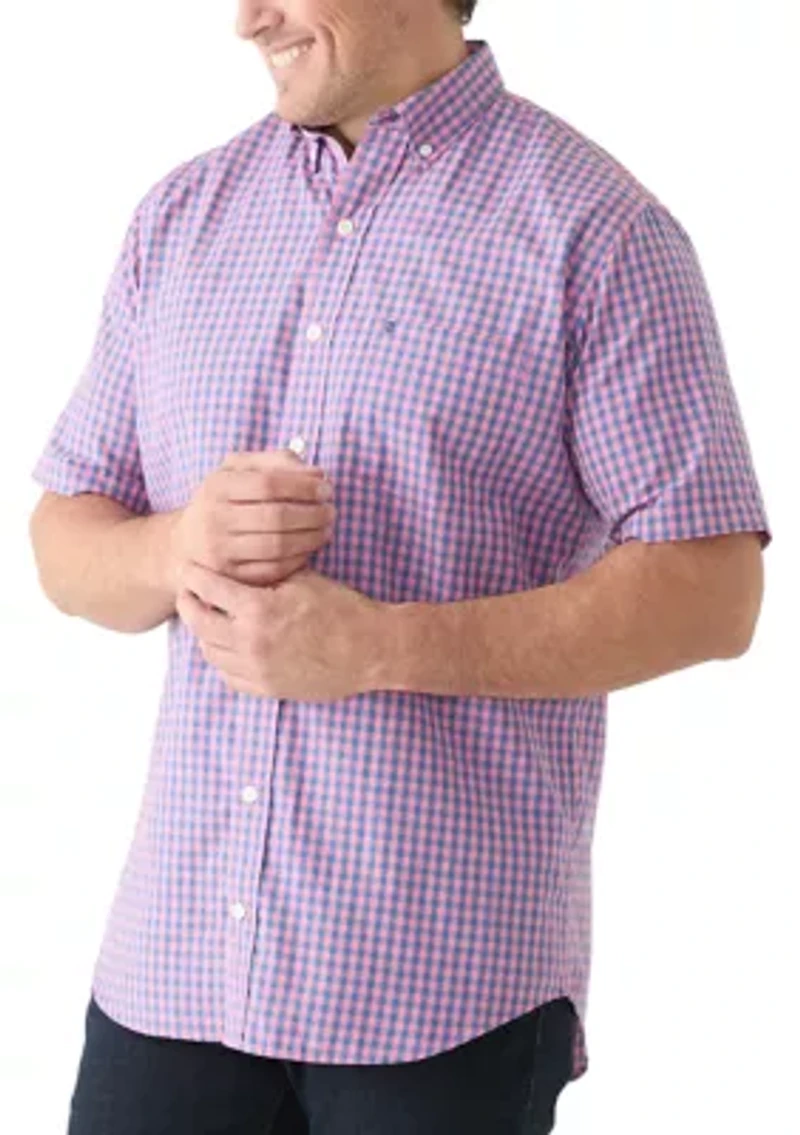 Big & Tall Gingham Plaid Woven Shirt
