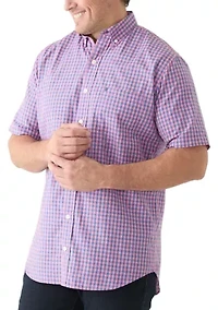 Big & Tall Gingham Plaid Woven Shirt