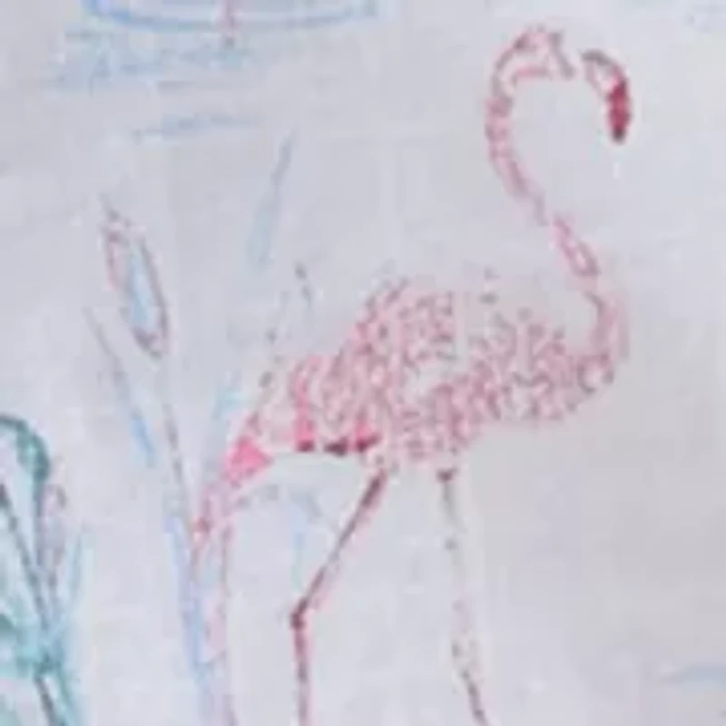 Big & Tall Dockside Chambray Flamingo Print Woven Shirt