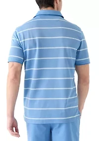 Short Sleeve Rugby Stripe Polo Shirt