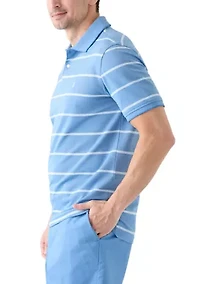 Short Sleeve Rugby Stripe Polo Shirt