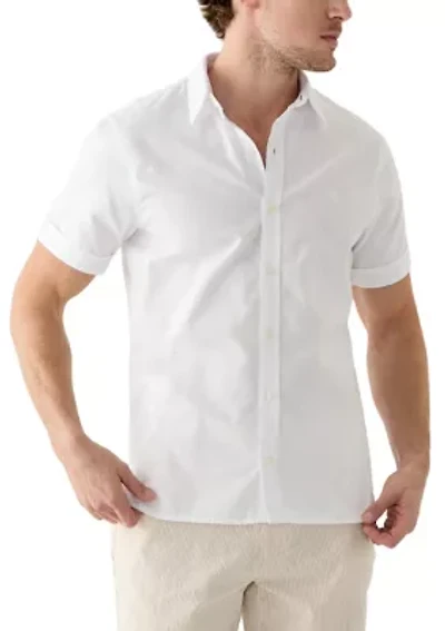 Short Sleeve Solid Button Shirt