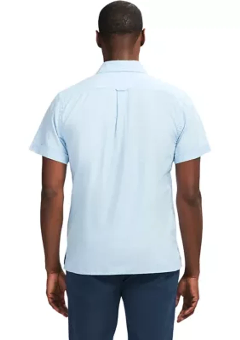 Short Sleeve Solid Button Shirt