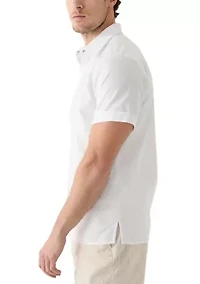 Short Sleeve Solid Button Shirt