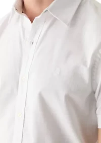Short Sleeve Solid Button Shirt