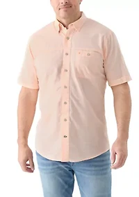 Big & Tall Short Sleeve Dockside Chambray Stripe Shirt​