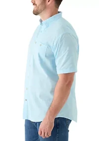 Big & Tall Short Sleeve Dockside Chambray Stripe Shirt​