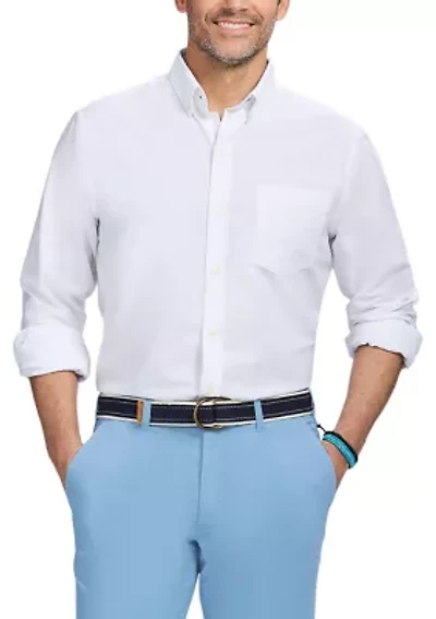 Long Sleeve Solid Oxford Shirt