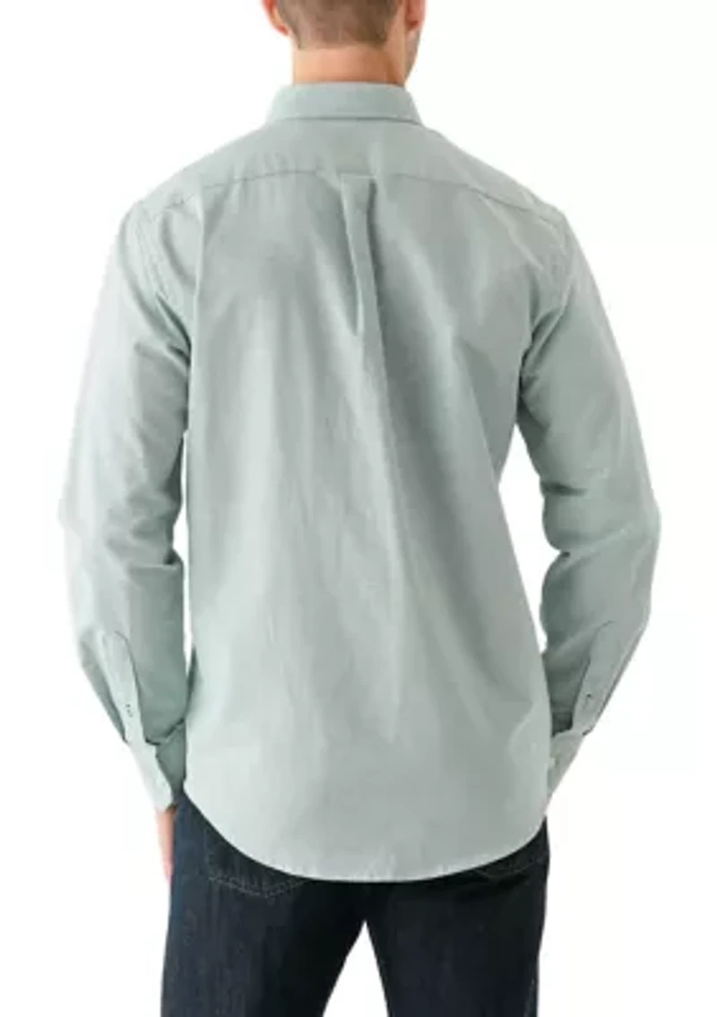 Long Sleeve Solid Oxford Shirt