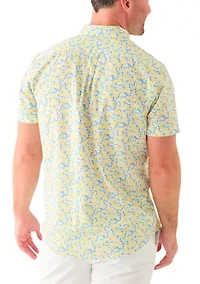 Short Sleeve Breeze Lemon Print Shirt