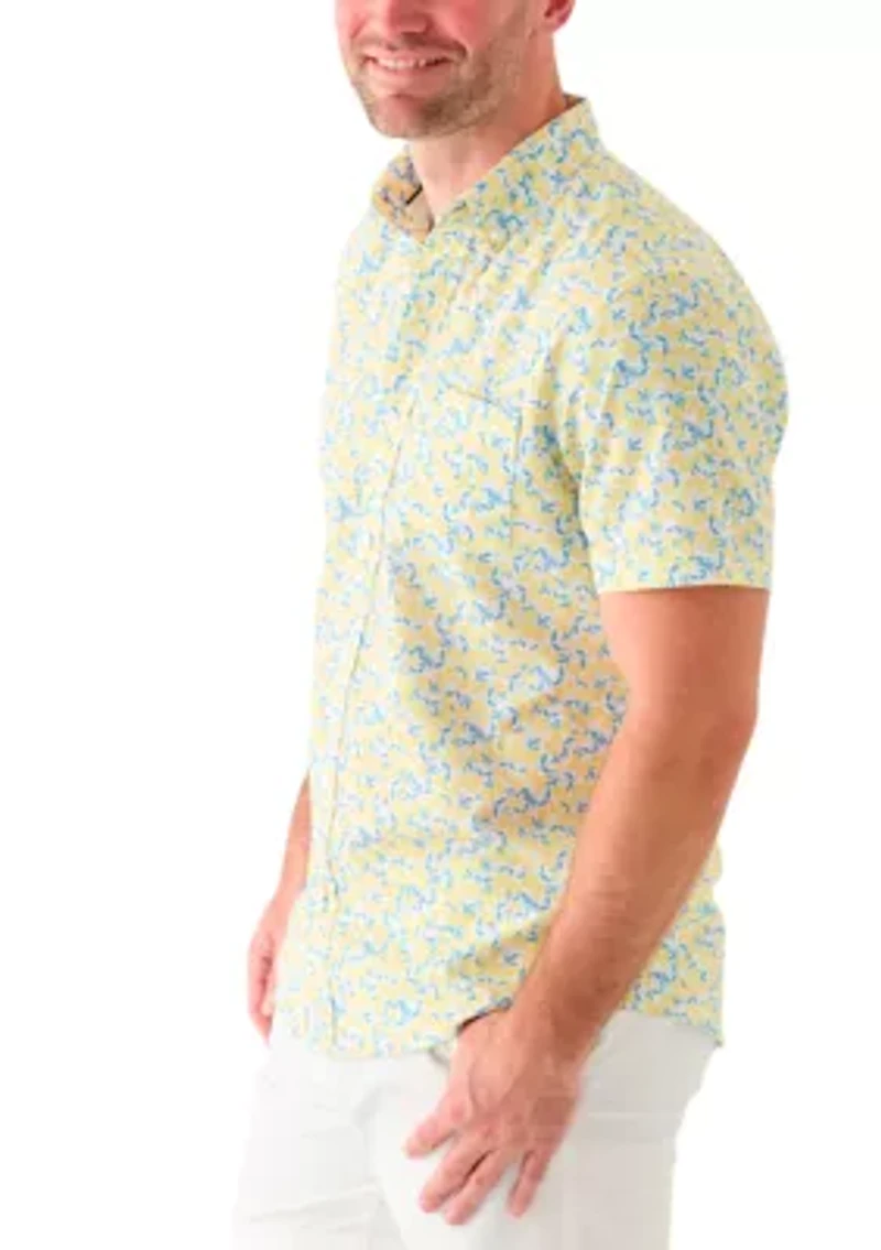 Short Sleeve Breeze Lemon Print Shirt