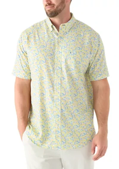 Big & Tall Short Sleeve Breeze Lemon Printed Shirt