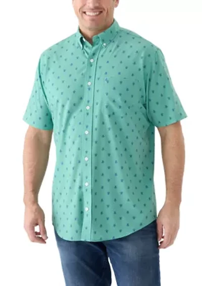 Big & Tall Short Sleeve Printed Woven Shirt