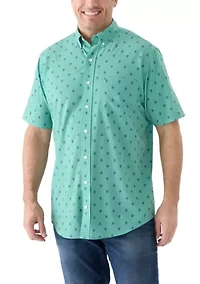 Big & Tall Short Sleeve Printed Woven Shirt