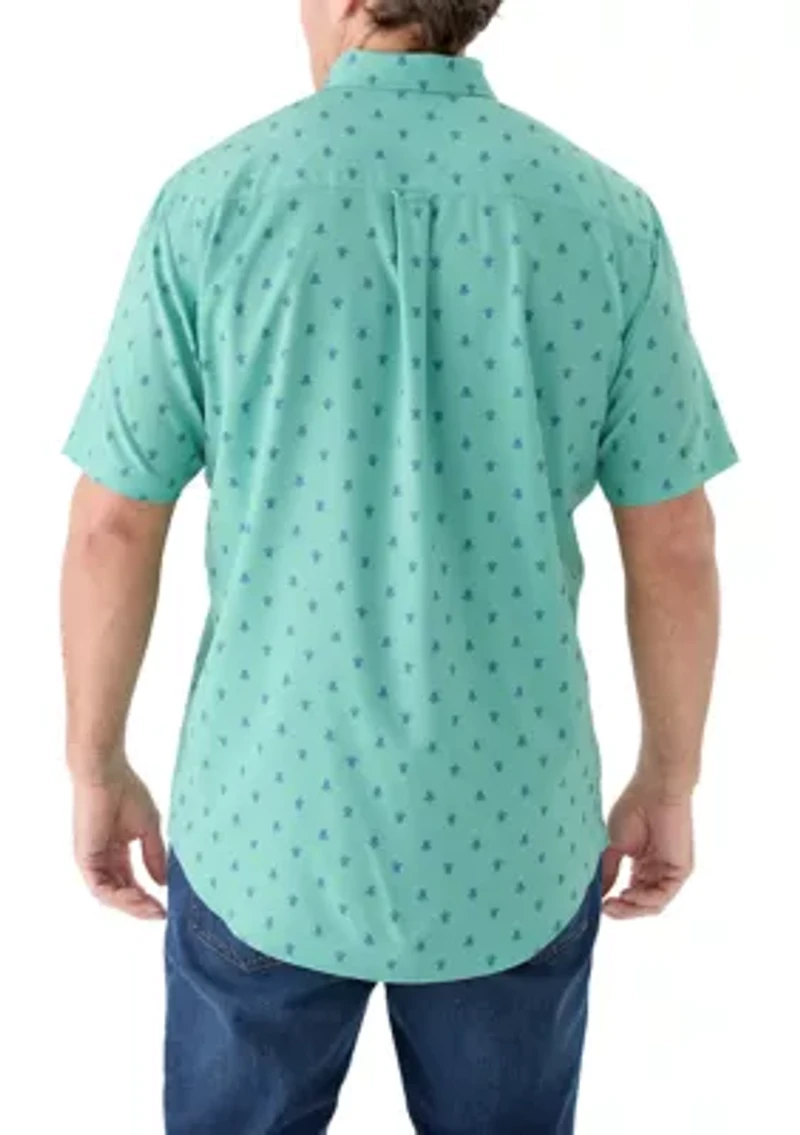 Big & Tall Short Sleeve Printed Woven Shirt