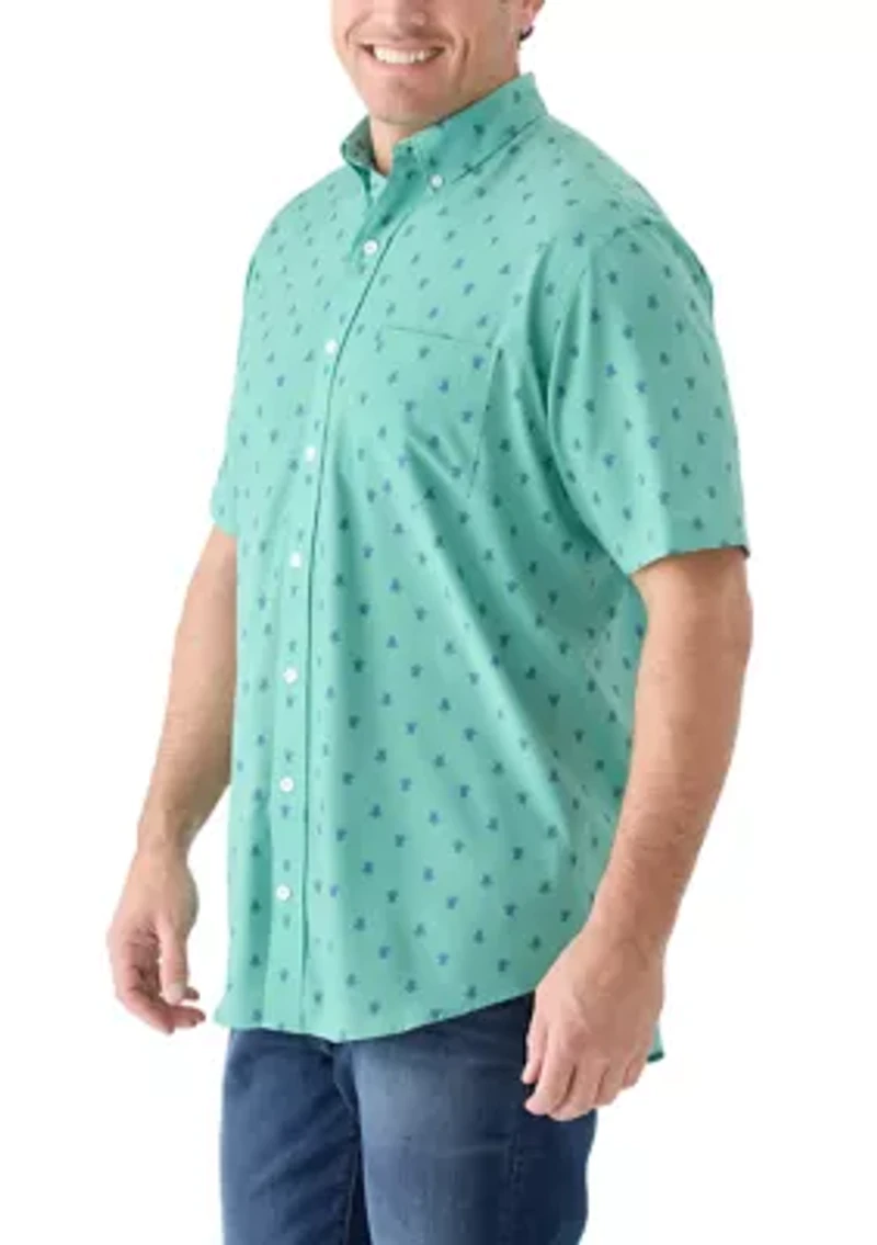 Big & Tall Short Sleeve Printed Woven Shirt