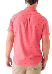 Short Sleeve Breeze Crab Print Shirt