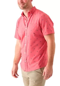 Short Sleeve Breeze Crab Print Shirt