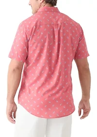 Big & Tall Short Sleeve Printed Button Up Shirt