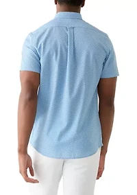 Short Sleeve Printed Button Up Shirt