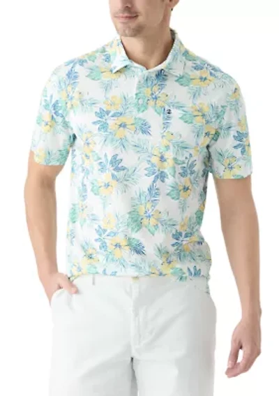Short Sleeve Printed Performance Polo Shirt