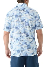 Big & Tall Sunshield Scenic Printed Polo Shirt