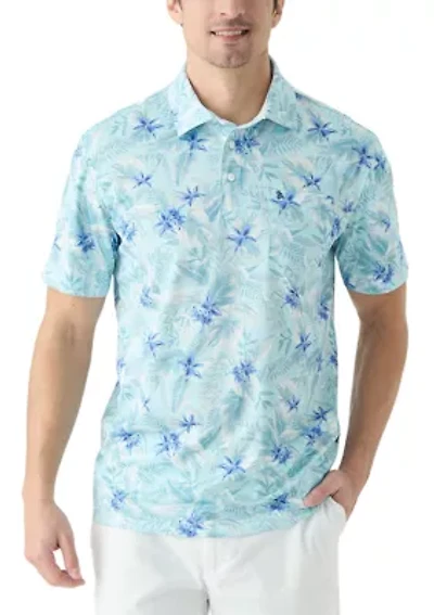 Short Sleeve Printed Performance Polo Shirt