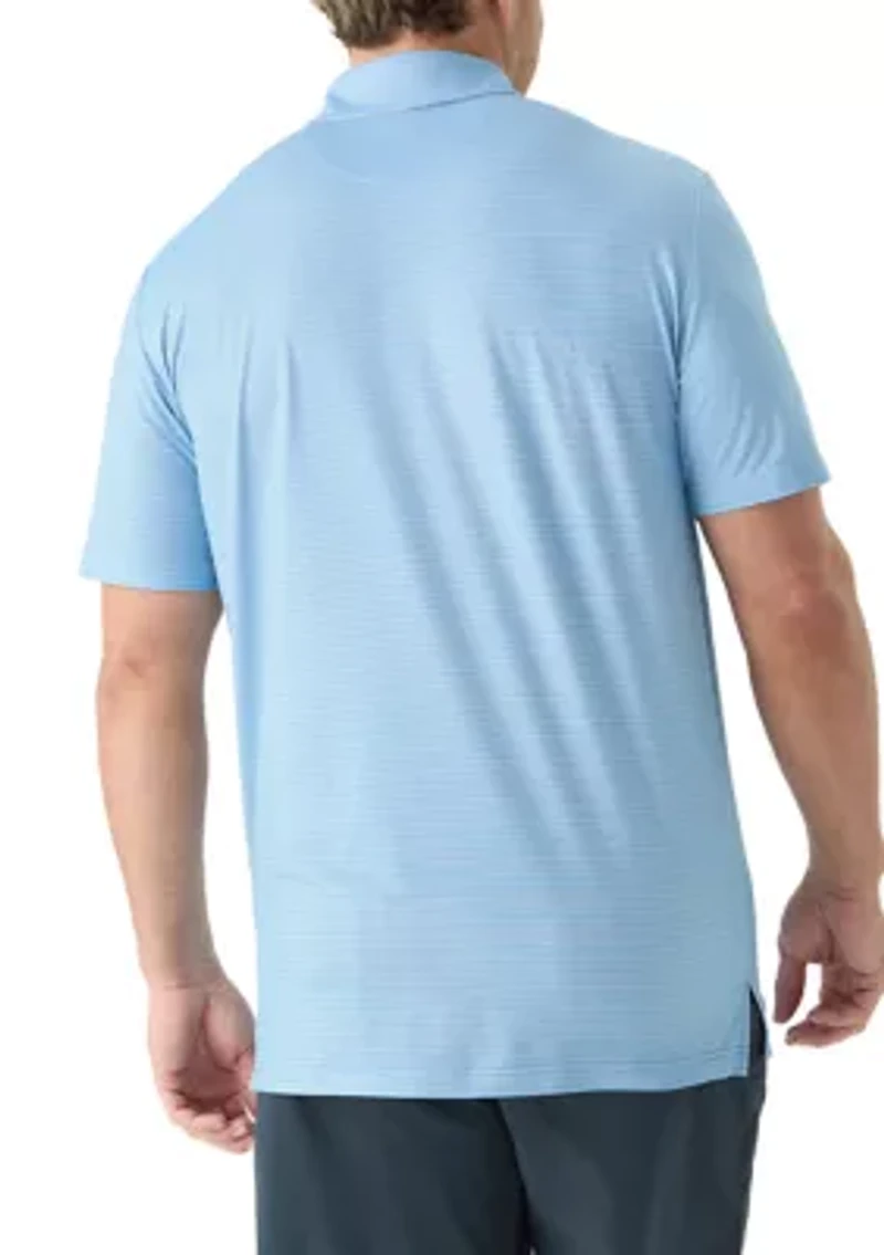 Big & Tall Swinglfex Elite Clubhouse Mini Stripe Golf Polo Shirt