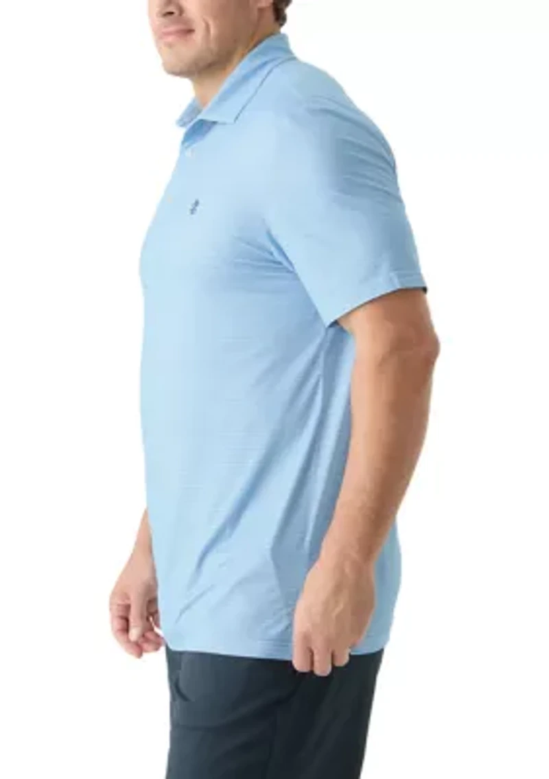 Big & Tall Swinglfex Elite Clubhouse Mini Stripe Golf Polo Shirt