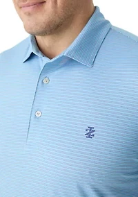 Big & Tall Swinglfex Elite Clubhouse Mini Stripe Golf Polo Shirt