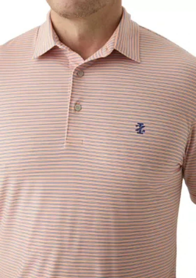 Big & Tall Swinglfex Elite Clubhouse Mini Stripe Golf Polo Shirt