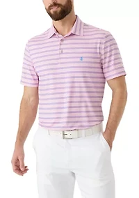 SwingFlex Elite Clubhouse Stripe Polo Shirt