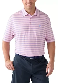 Big & Tall SwingFlex Elite Clubhouse Multi Stripe Polo Shirt
