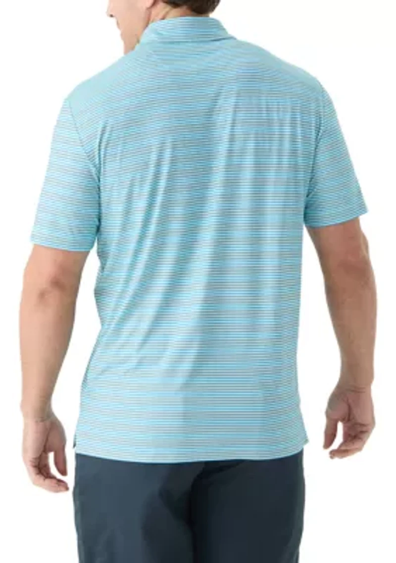 Big & Tall SwingFlex Elite Clubhouse Multi Stripe Polo Shirt