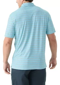 Big & Tall SwingFlex Elite Clubhouse Multi Stripe Polo Shirt