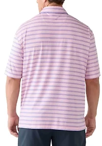 Big & Tall SwingFlex Elite Clubhouse Multi Stripe Polo Shirt