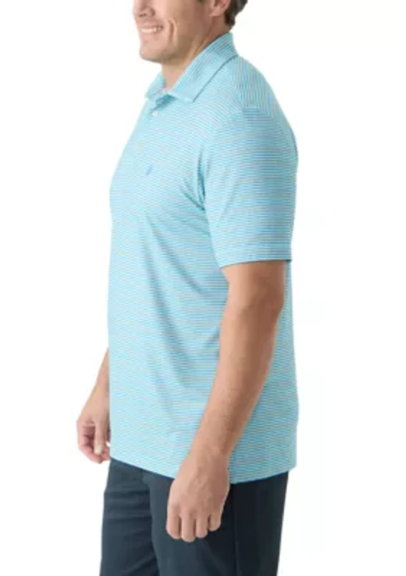 Big & Tall SwingFlex Elite Clubhouse Multi Stripe Polo Shirt