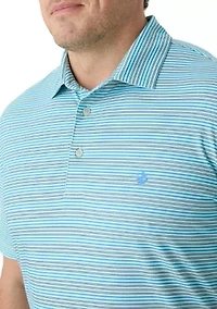 Big & Tall SwingFlex Elite Clubhouse Multi Stripe Polo Shirt