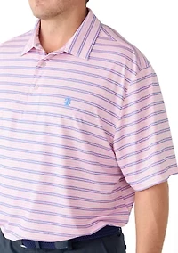 Big & Tall SwingFlex Elite Clubhouse Multi Stripe Polo Shirt