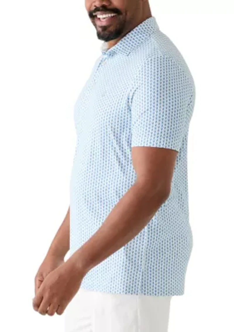 Big & Tall Short Sleeve Hula Colada Print Polo Shirt