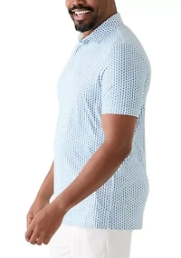 Big & Tall Short Sleeve Hula Colada Print Polo Shirt