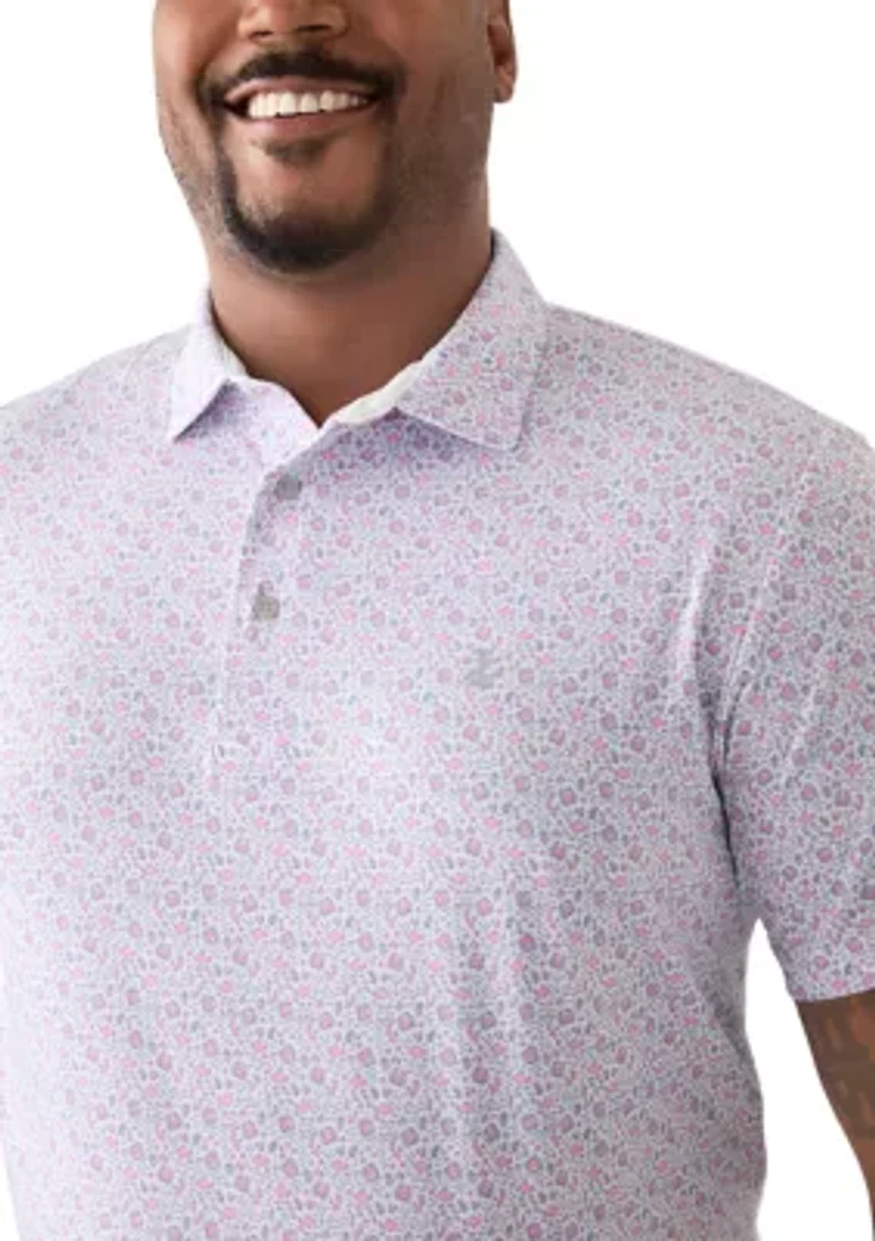 Big & Tall Swingflex Elite Printed Polo Shirt