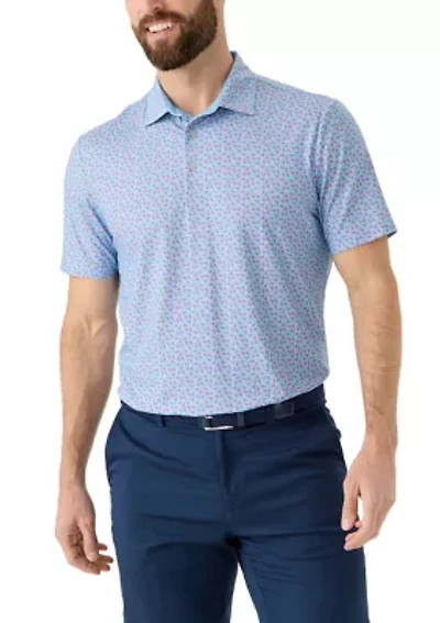Crawfish Boil Print Polo Shirt