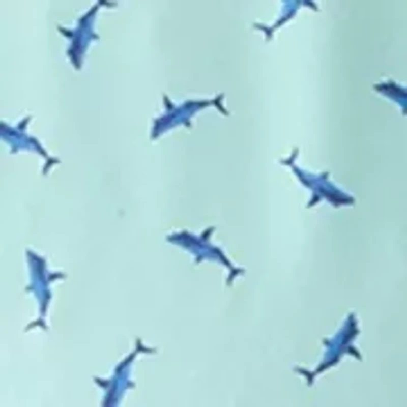 Big & Tall Swimming Sharks Printed Polo Shirt