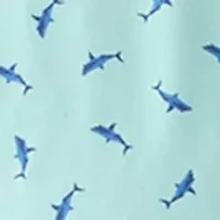 Big & Tall Swimming Sharks Printed Polo Shirt