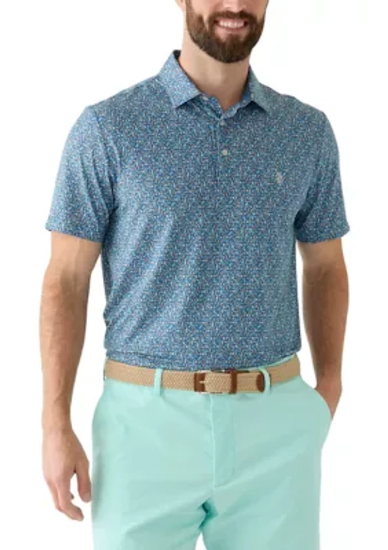 Ditsy Floral Print Polo Shirt