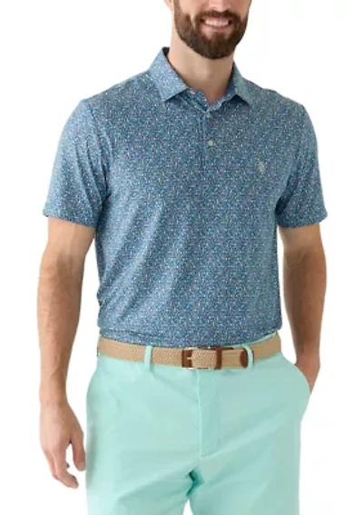 Ditsy Floral Print Polo Shirt